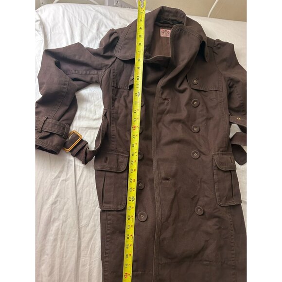 Juicy Couture George Raincoat Woman's Small Double Breasted Belted Brown - Picture 8 of 9